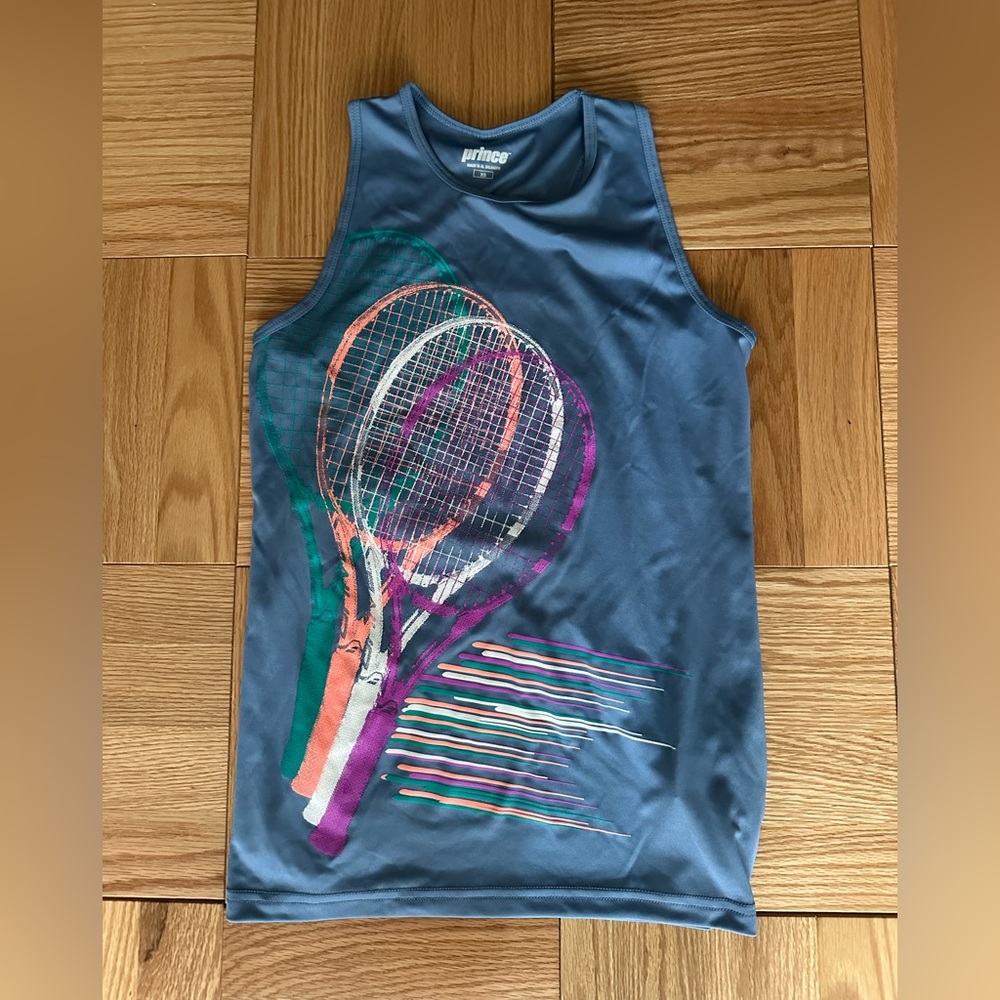 Prince Blue Tennis Graphic Tank Top